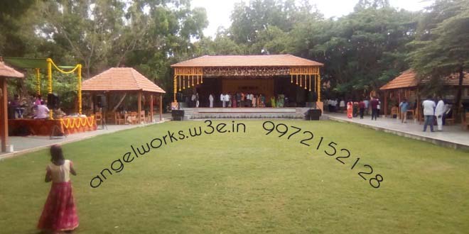 open lawn wedding decoration in a south bangalore venue