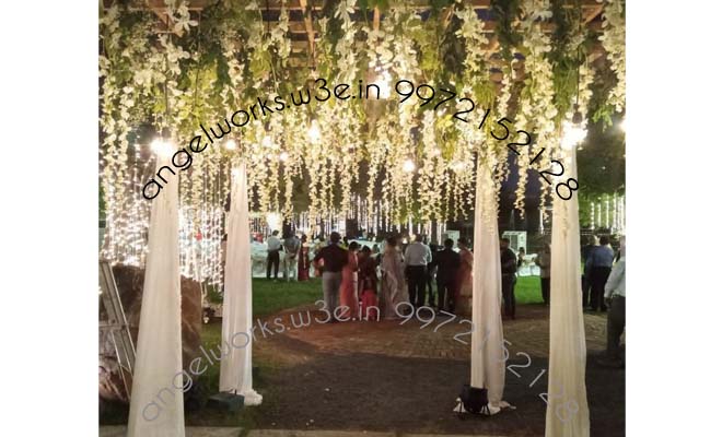 mandap decoration standard only ceiling flowers