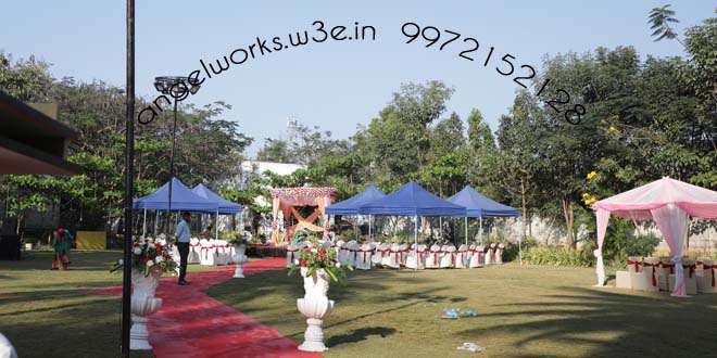 waterproof tents arragement in a south bangalore wedding venue