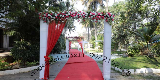 entrance arches flower decoration in south bangalore