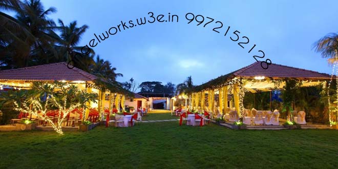 beautiful mirchi lighting decoration at a south bangalore wedding venue